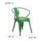 Flash Furniture Green Metal Stack Chair with Teak Poly Resin Seat CH-31270-GN-PL1T-GG - alternate 7